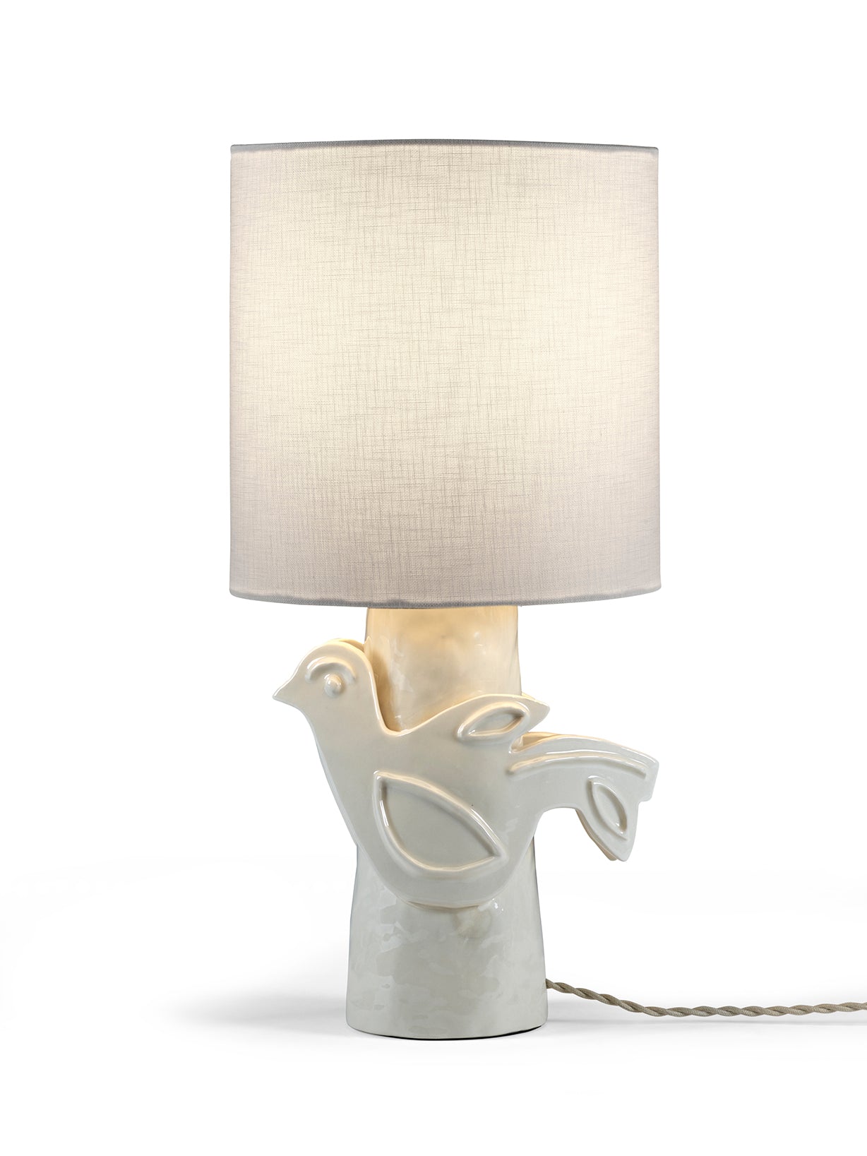 Paloma ceramic table lamp, white