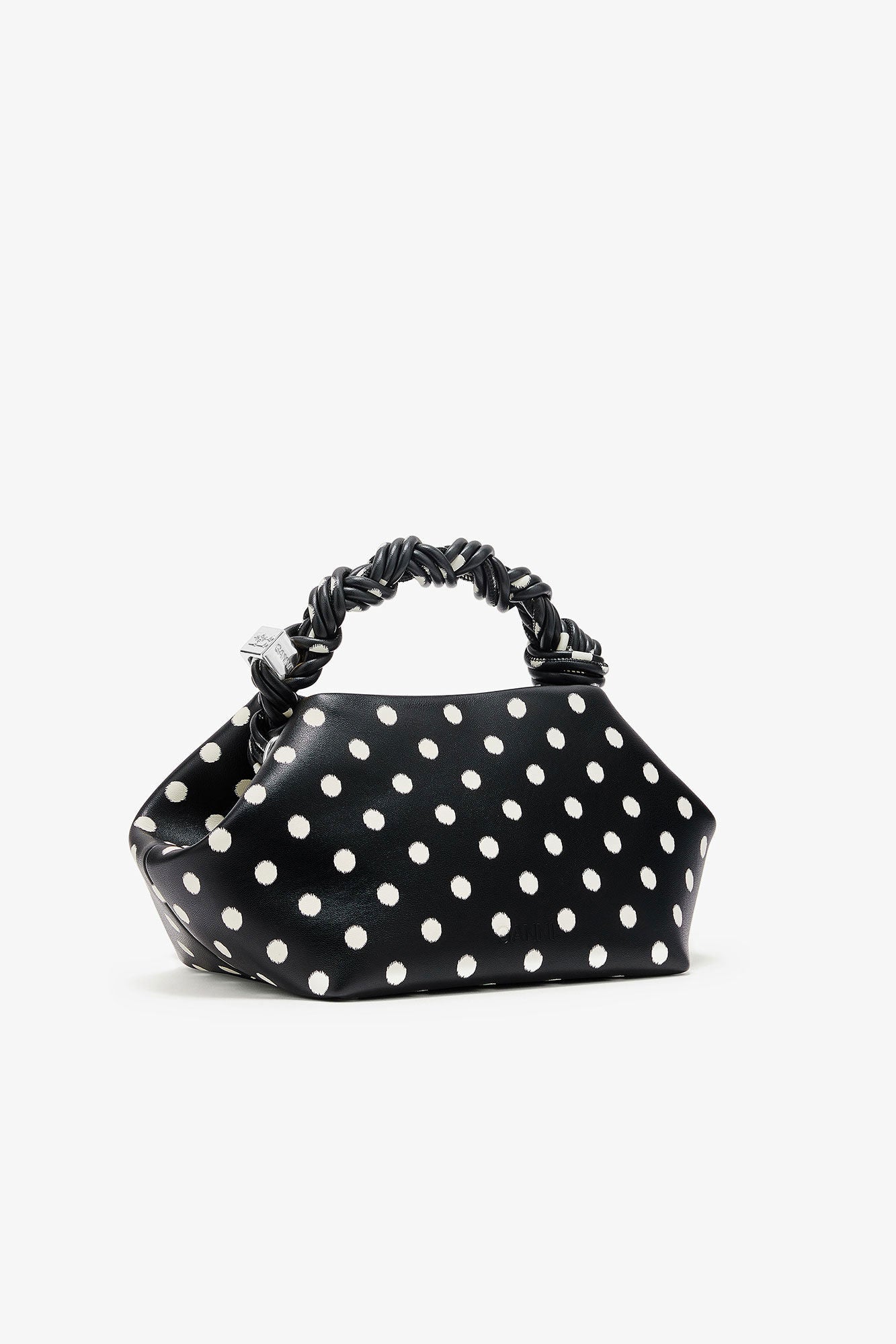 Bou small printed dot bag, black-white