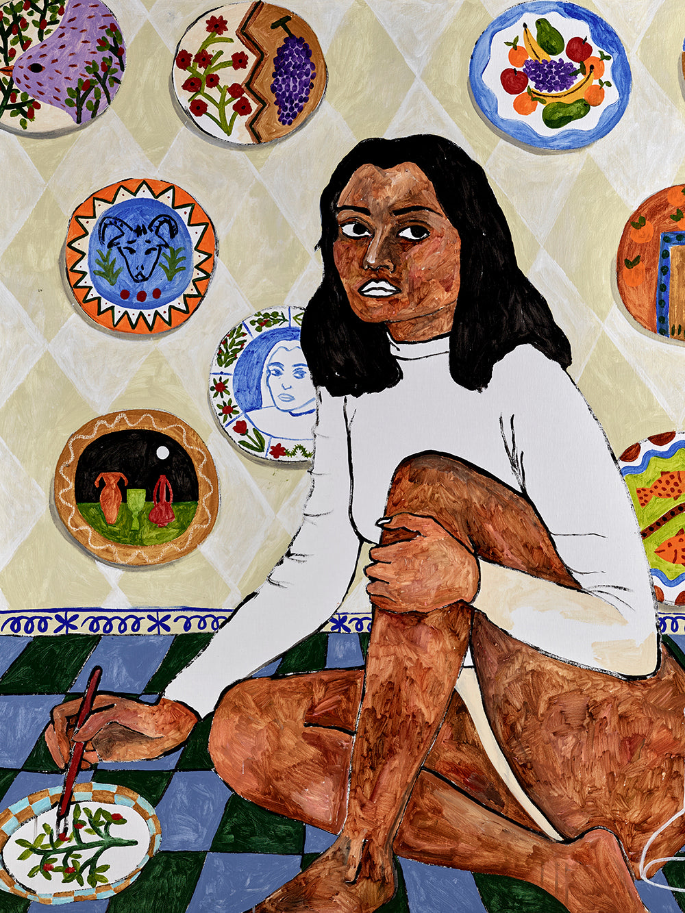 Jane January dinner plate N°01, 2 colours