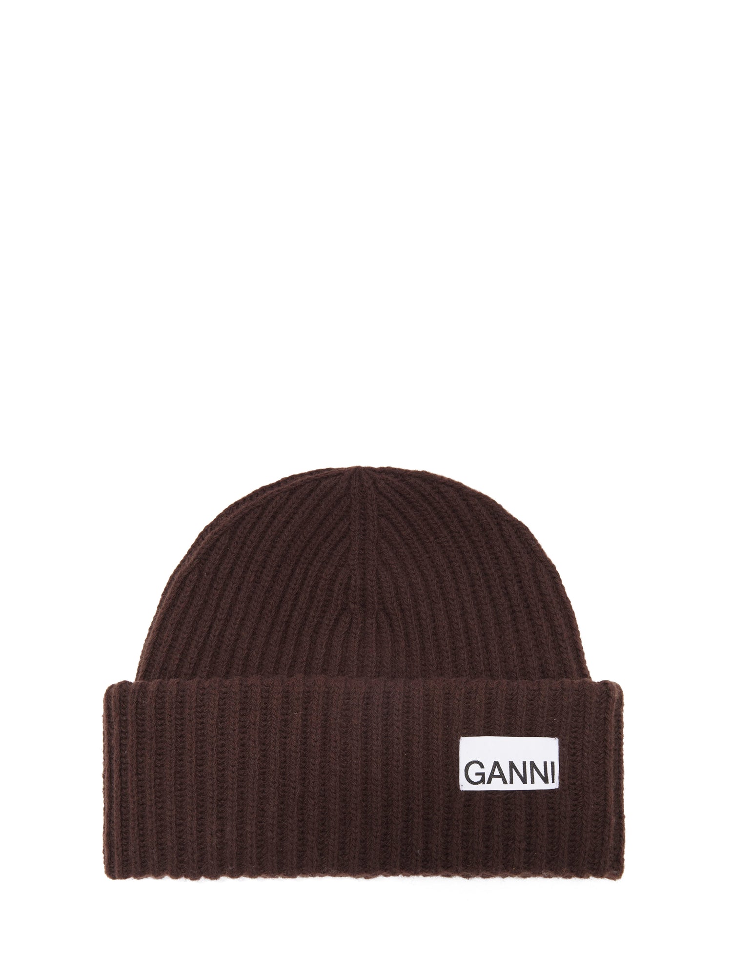 Structured rib beanie, brown