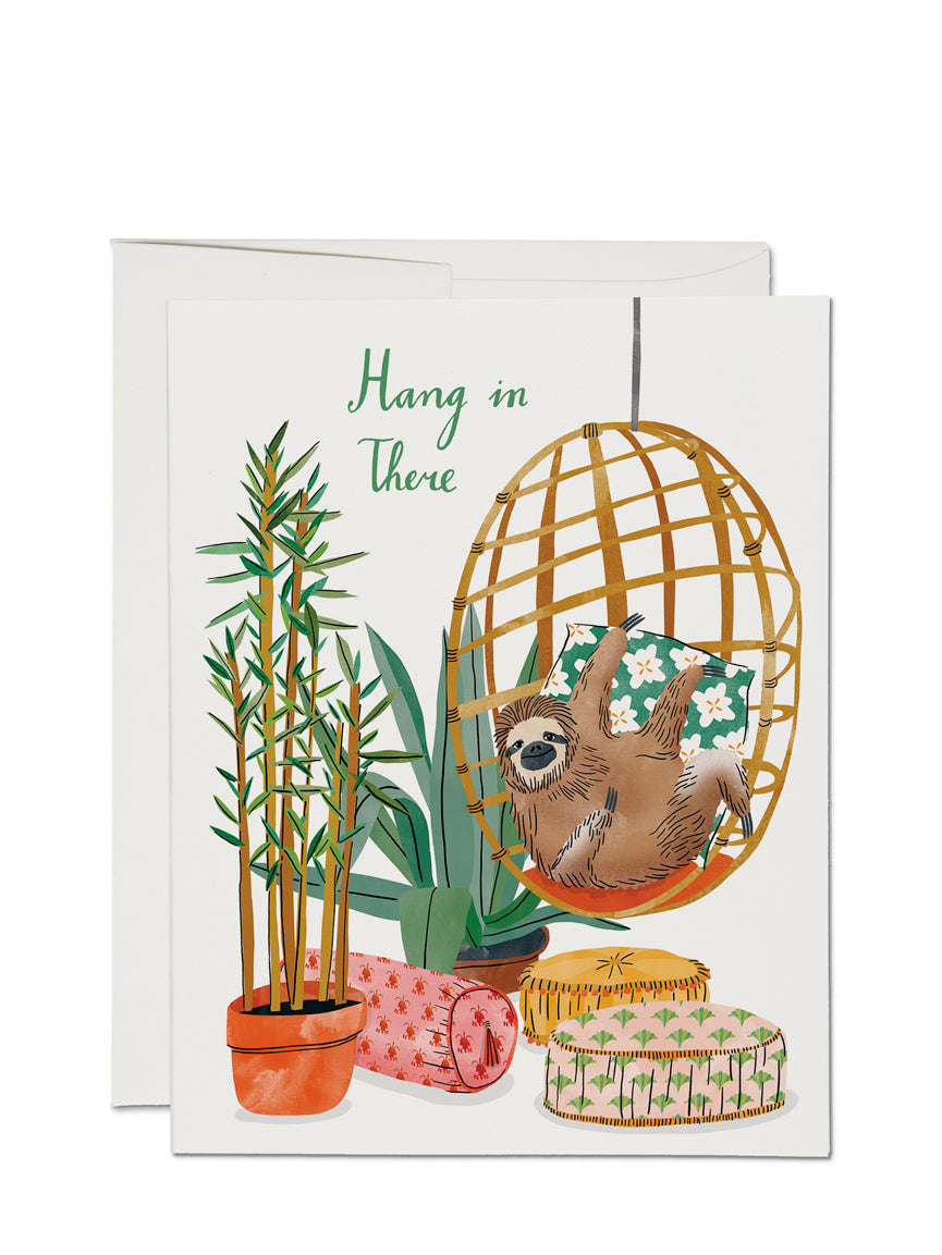 Sloth Hang In there Sympathy Card