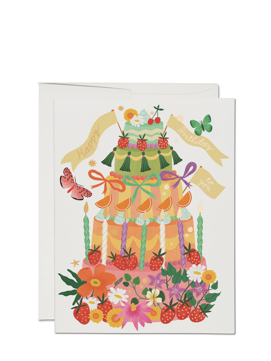 Whimsical Cake Birthday card