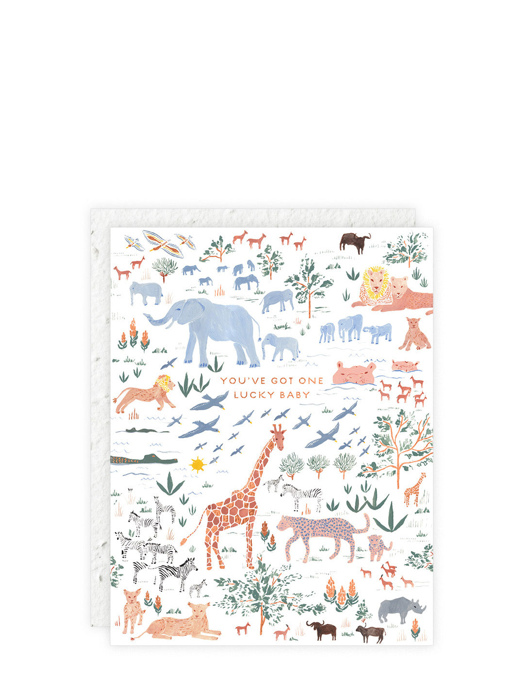 You’ve got one lucky baby, new baby card (plantable envelope)