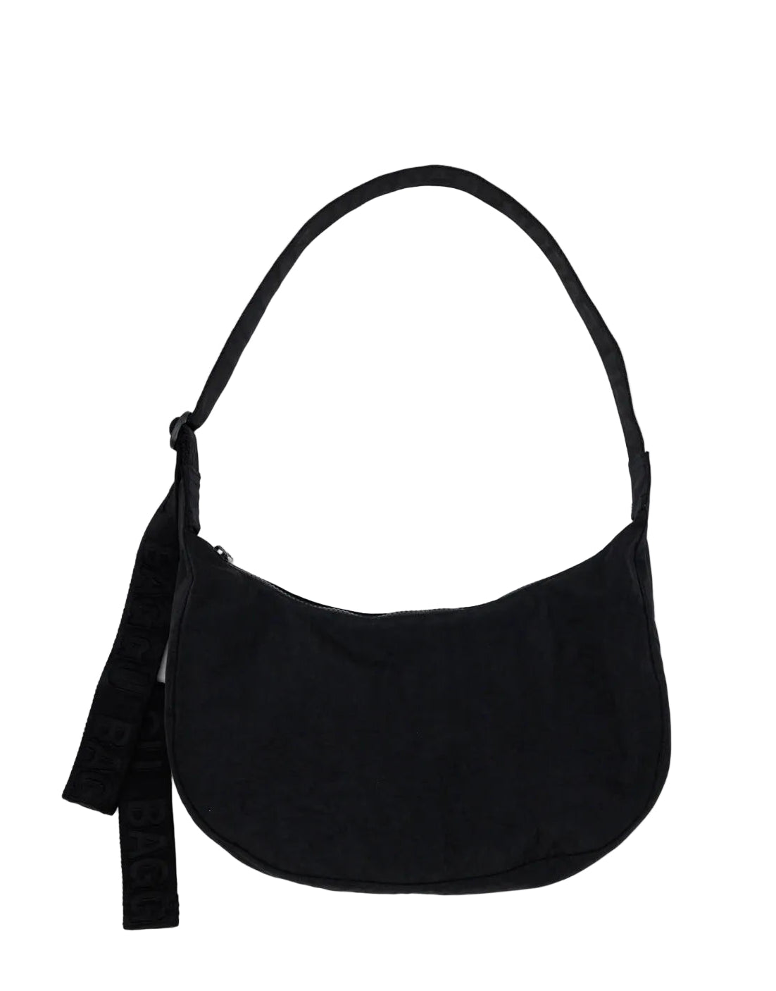Baggu black shoulder bag on a light gray background