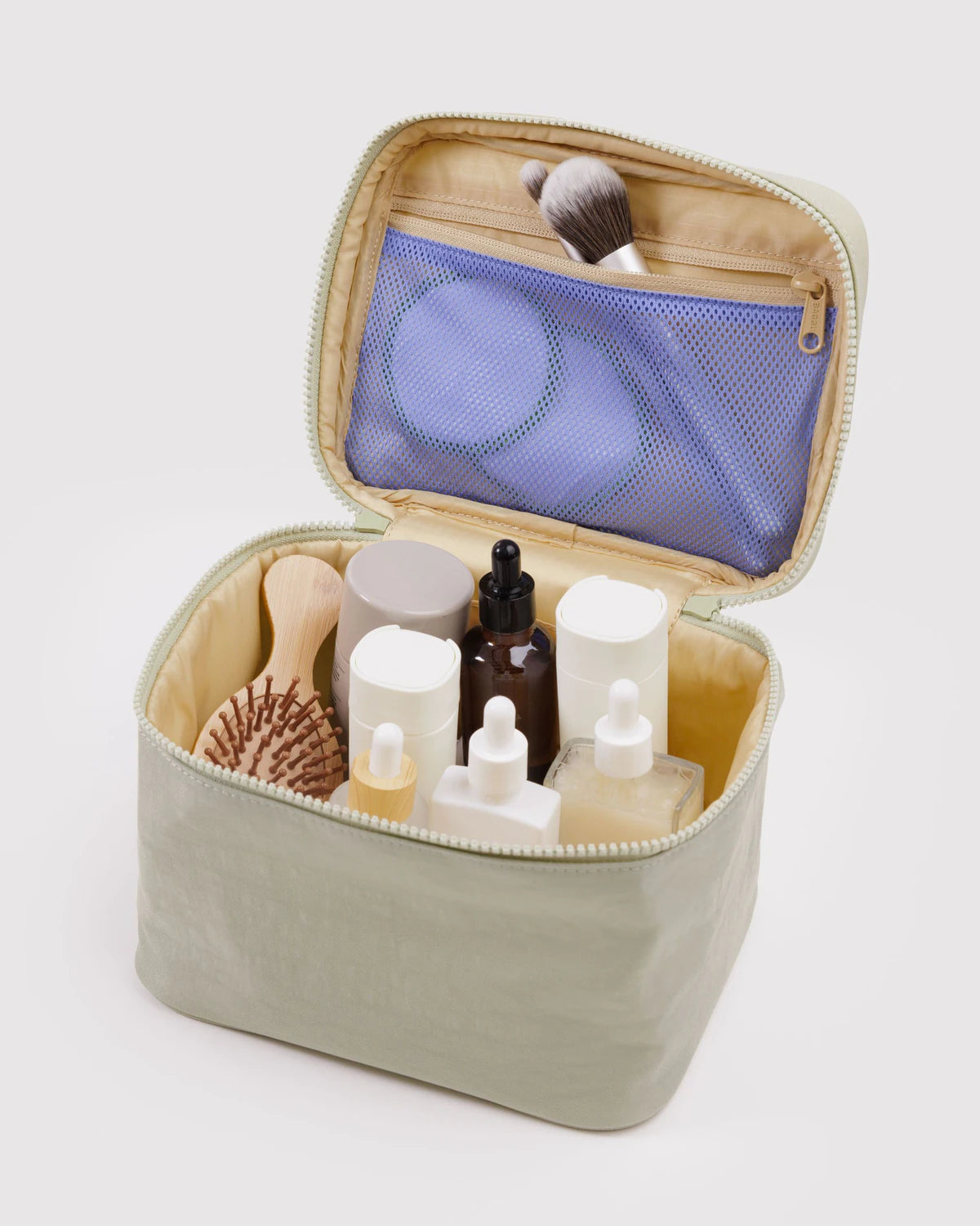 Large cosmetic case, celadon green