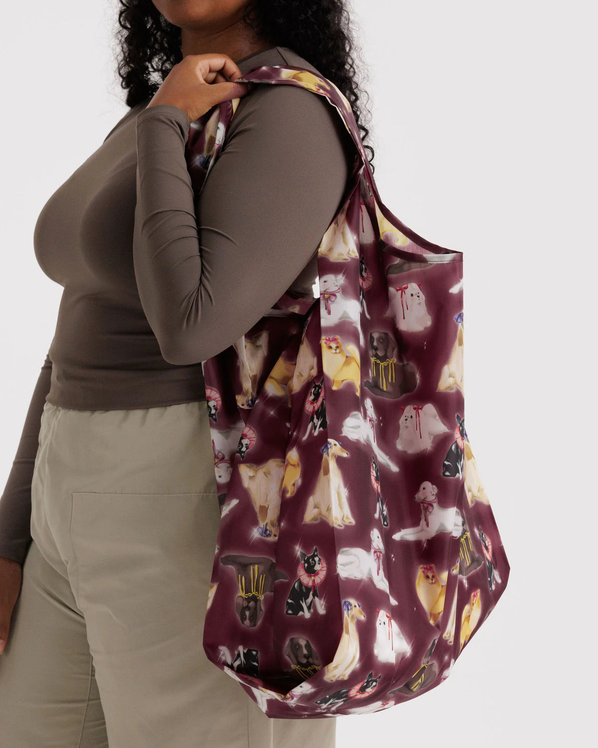 Big baggu reusable shopping bag, fancy dogs