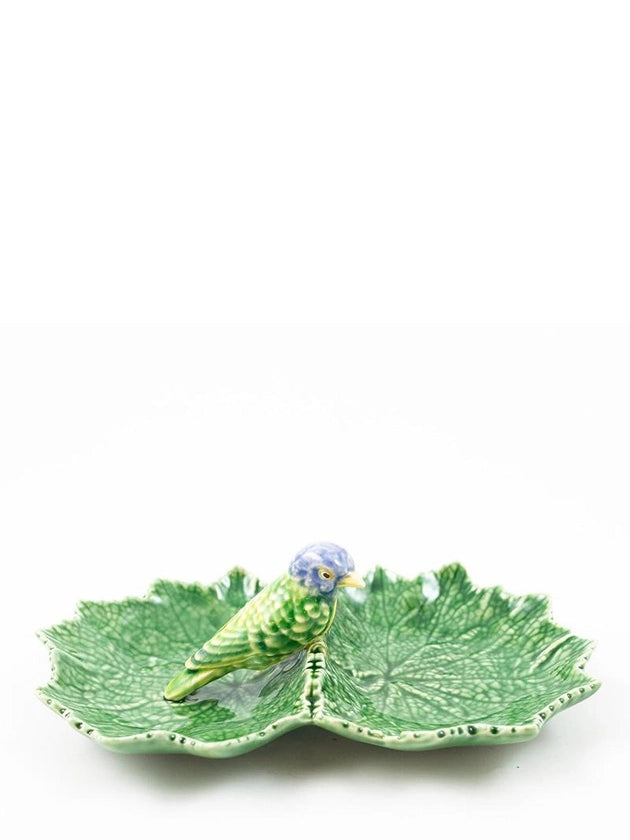 Double leaf dish w/ blue bird, Cinerária