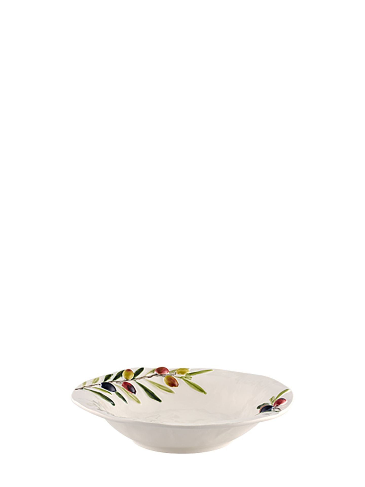 Decorative ceramic bowl with floral design on a white background