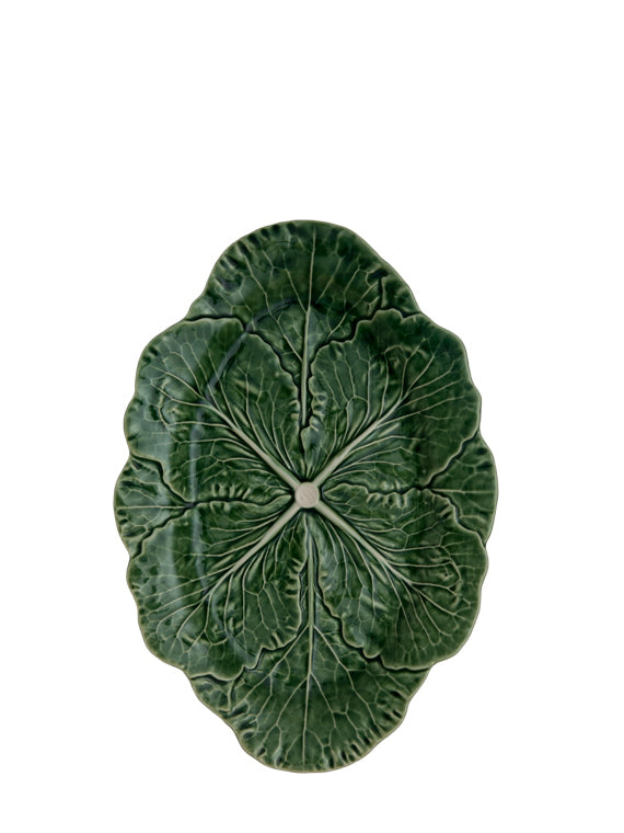 Small Cabbage Oval Platter (37,5 cm), green