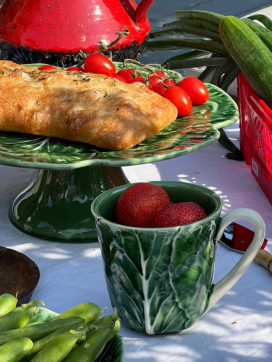 Cabbage Cake Stand (31cm), green