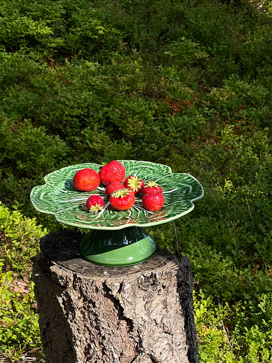 Cabbage Cake Stand (31cm), green