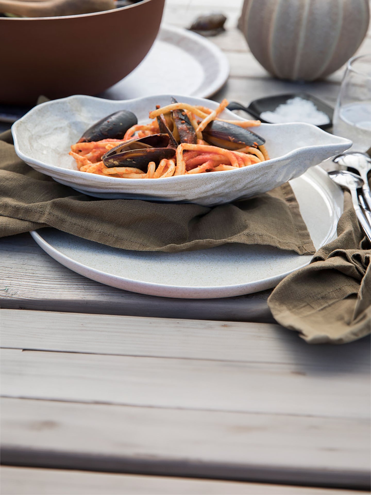 Alima oyster shell bowl