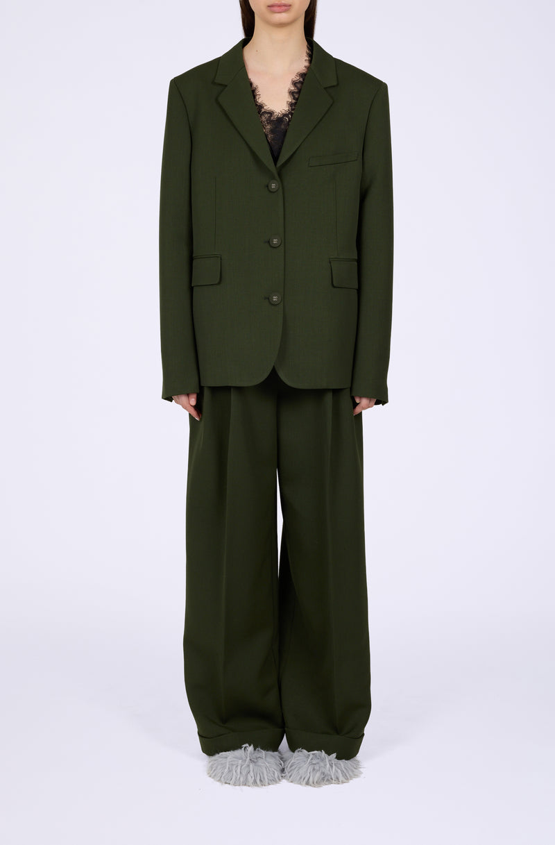 Single Wool Twill Blazer