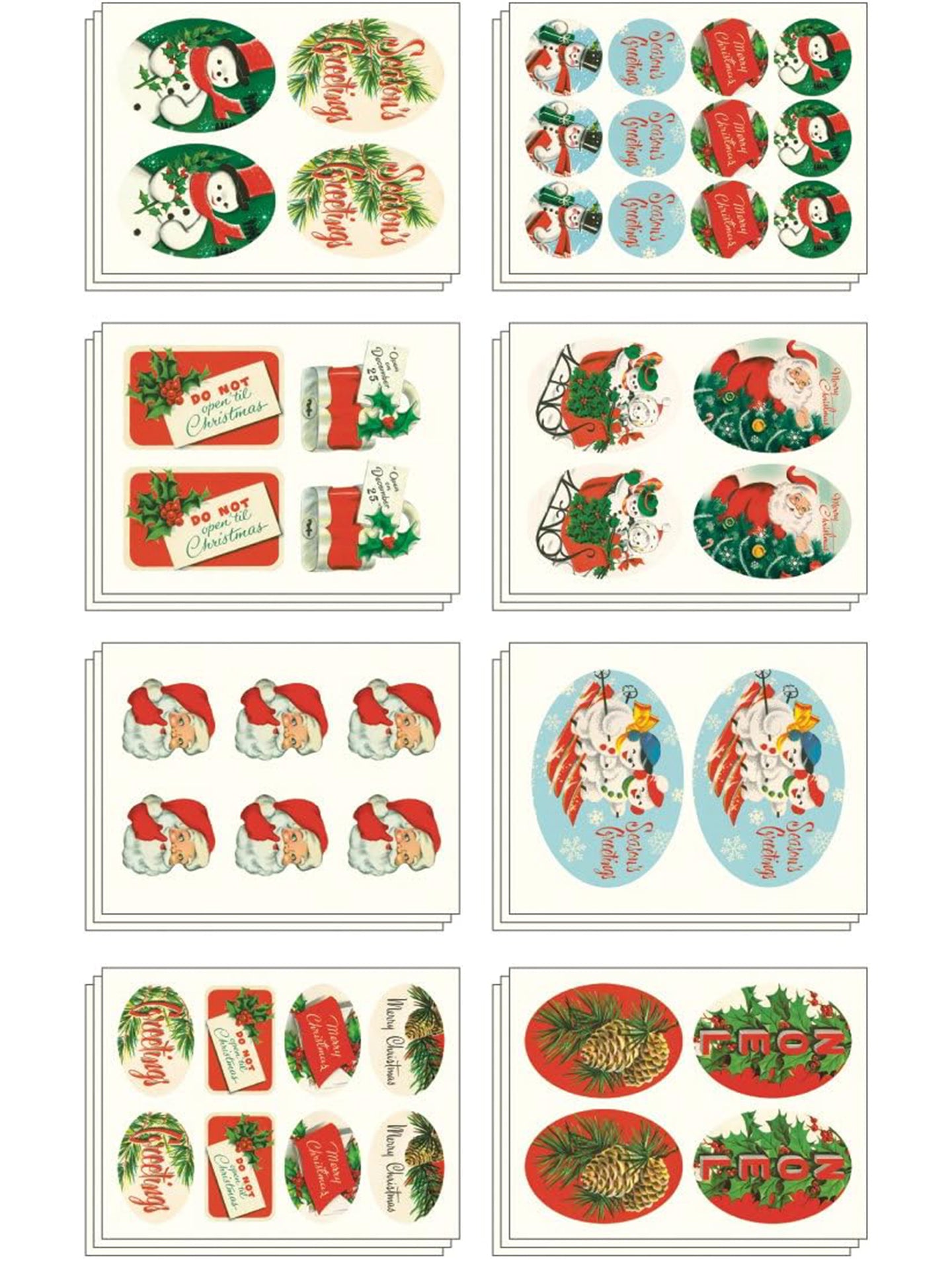 Tin Box of Christmas Stickers