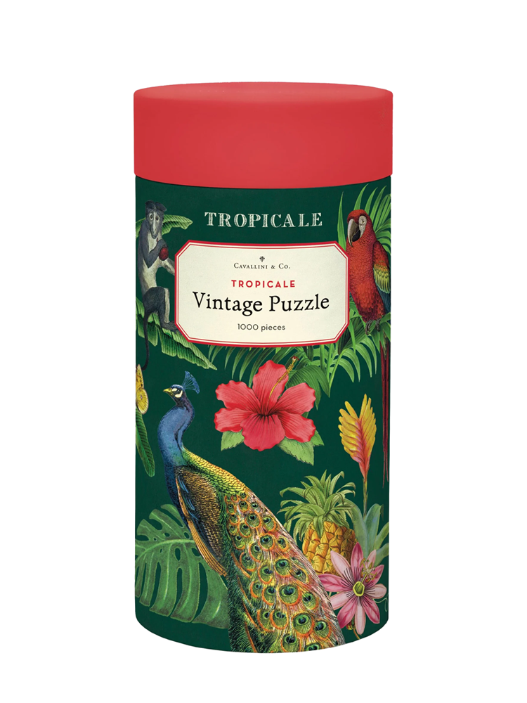 The sturdy card-board tube container is easy on eye and makes a fetching addition to interior with dark green and pink hues. The retro-inspired label looks chic.