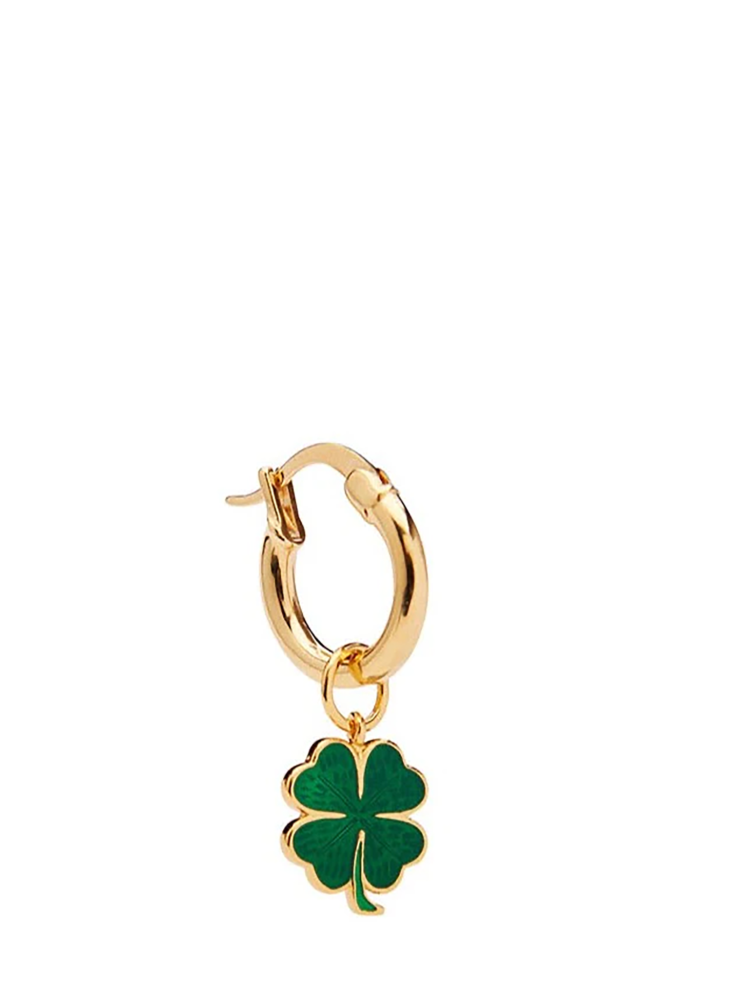 Charlotte Hoop, Clover, goldplated brass
