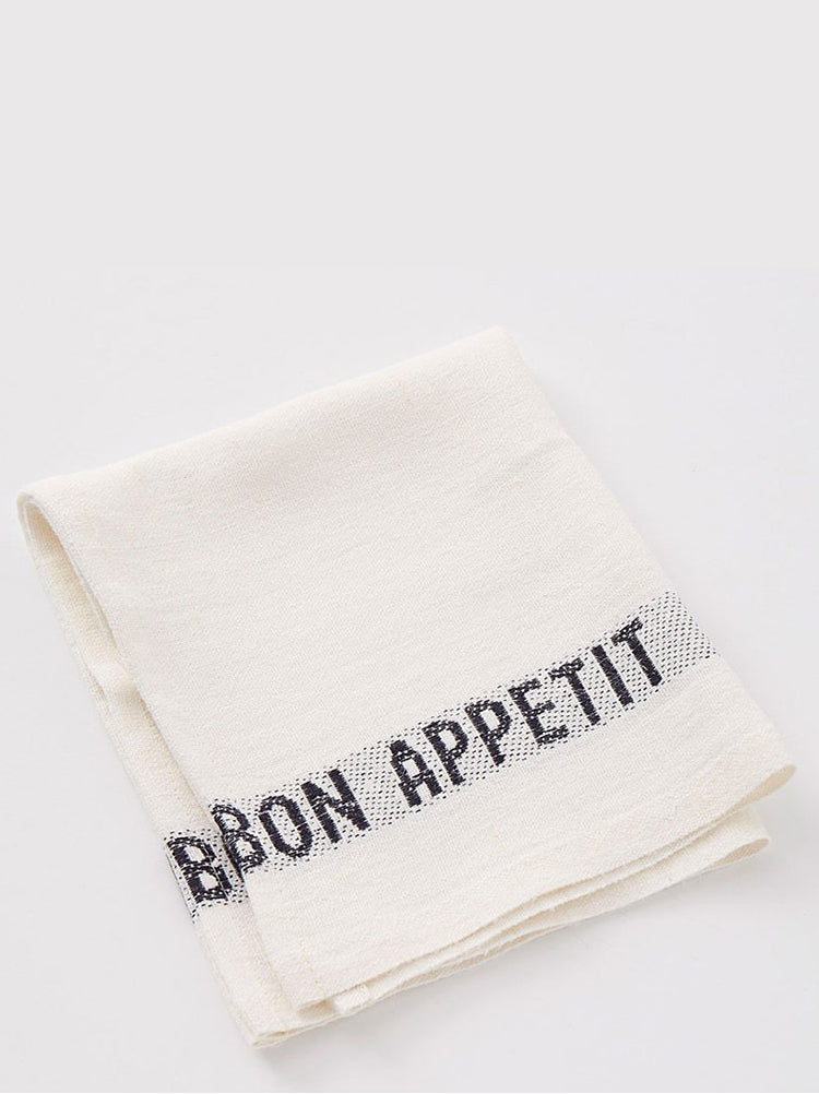 placemat Bon Appetit, blanc/noir