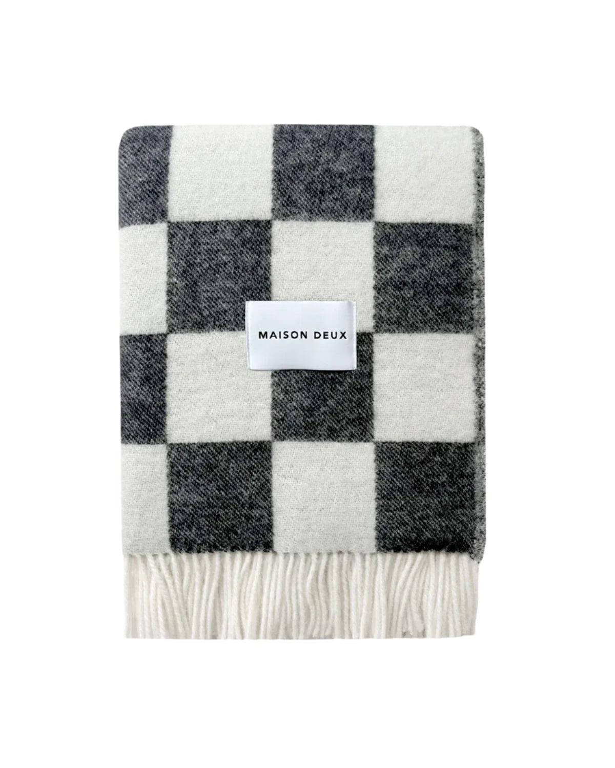 Checkerboard blanket, black-white