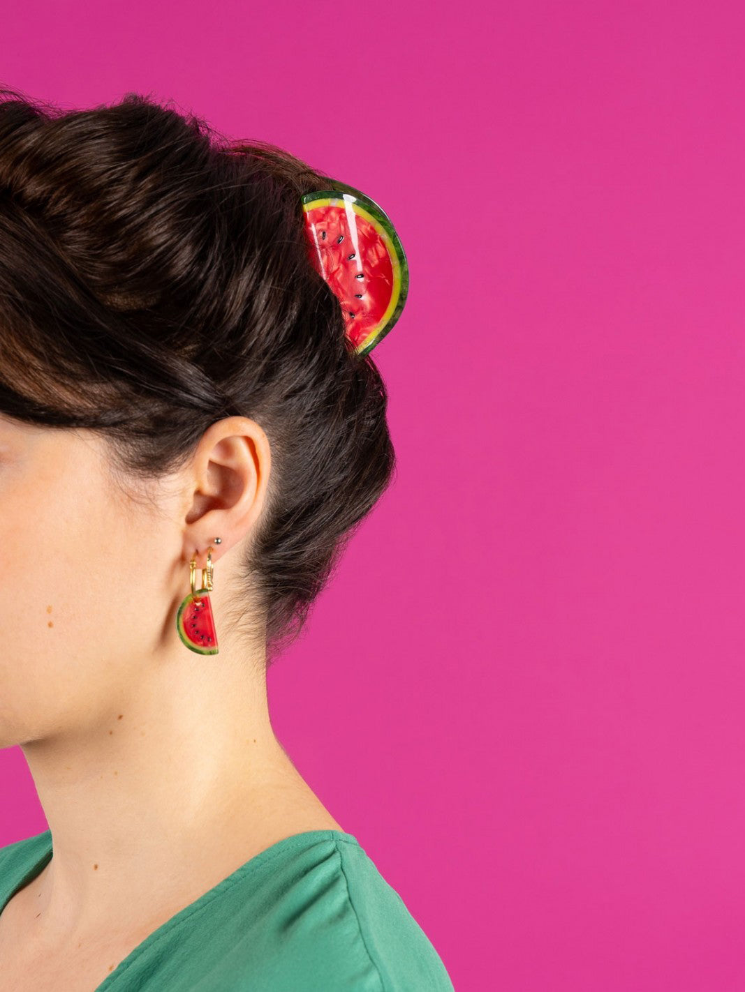 Watermelon hair claw