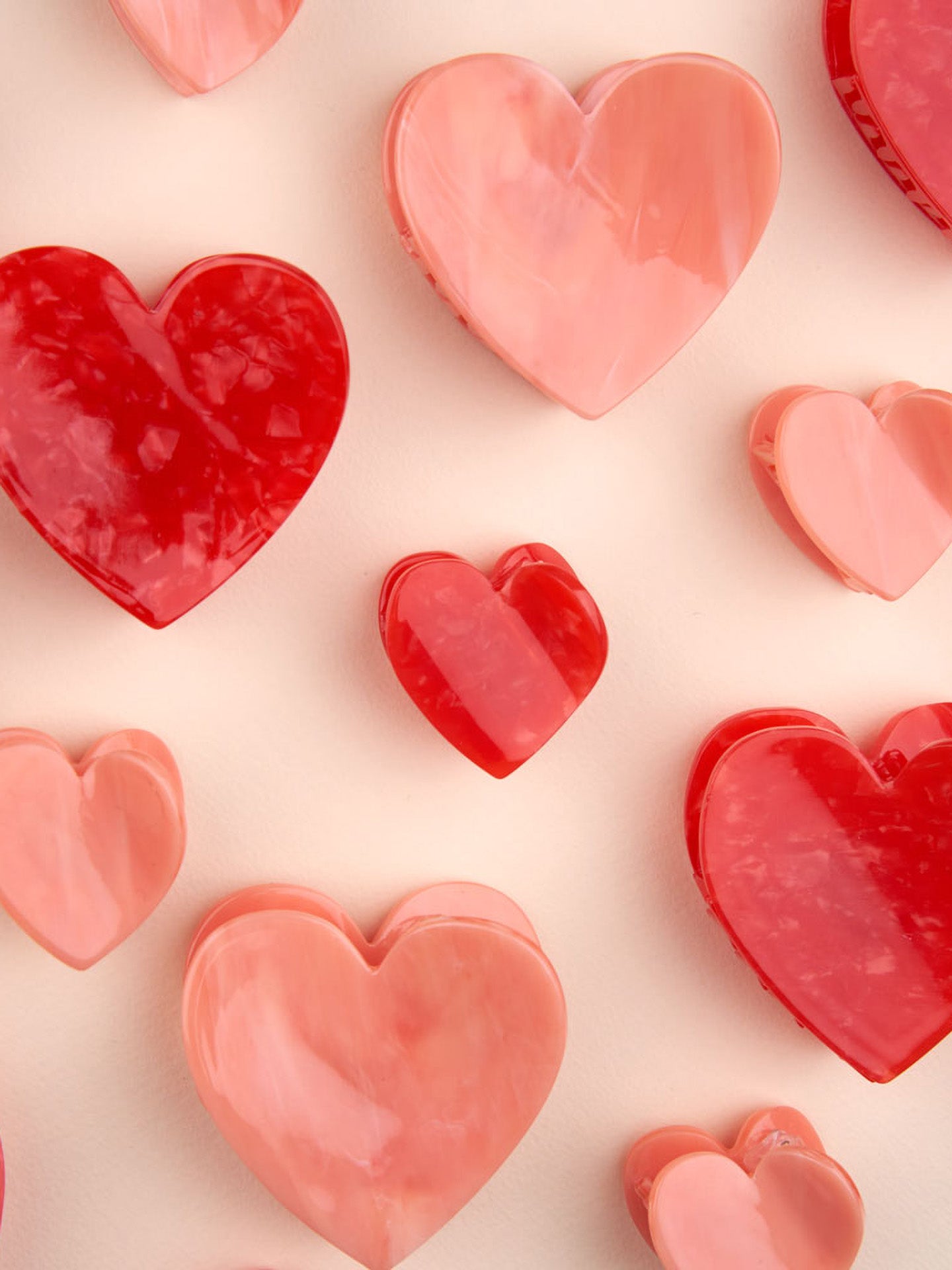 Pink Mini Heart Hair Claw