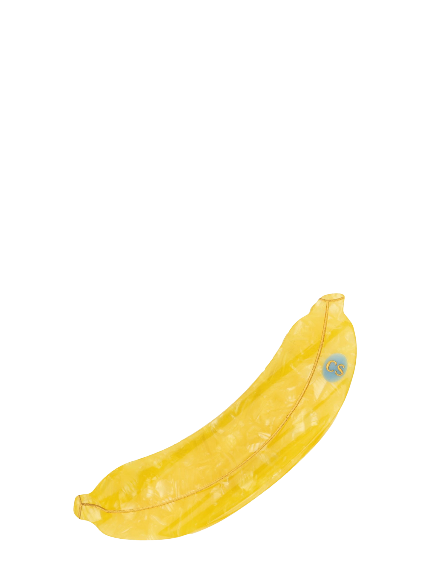 Banana hair claw is a fruity-fun in the hair-do.