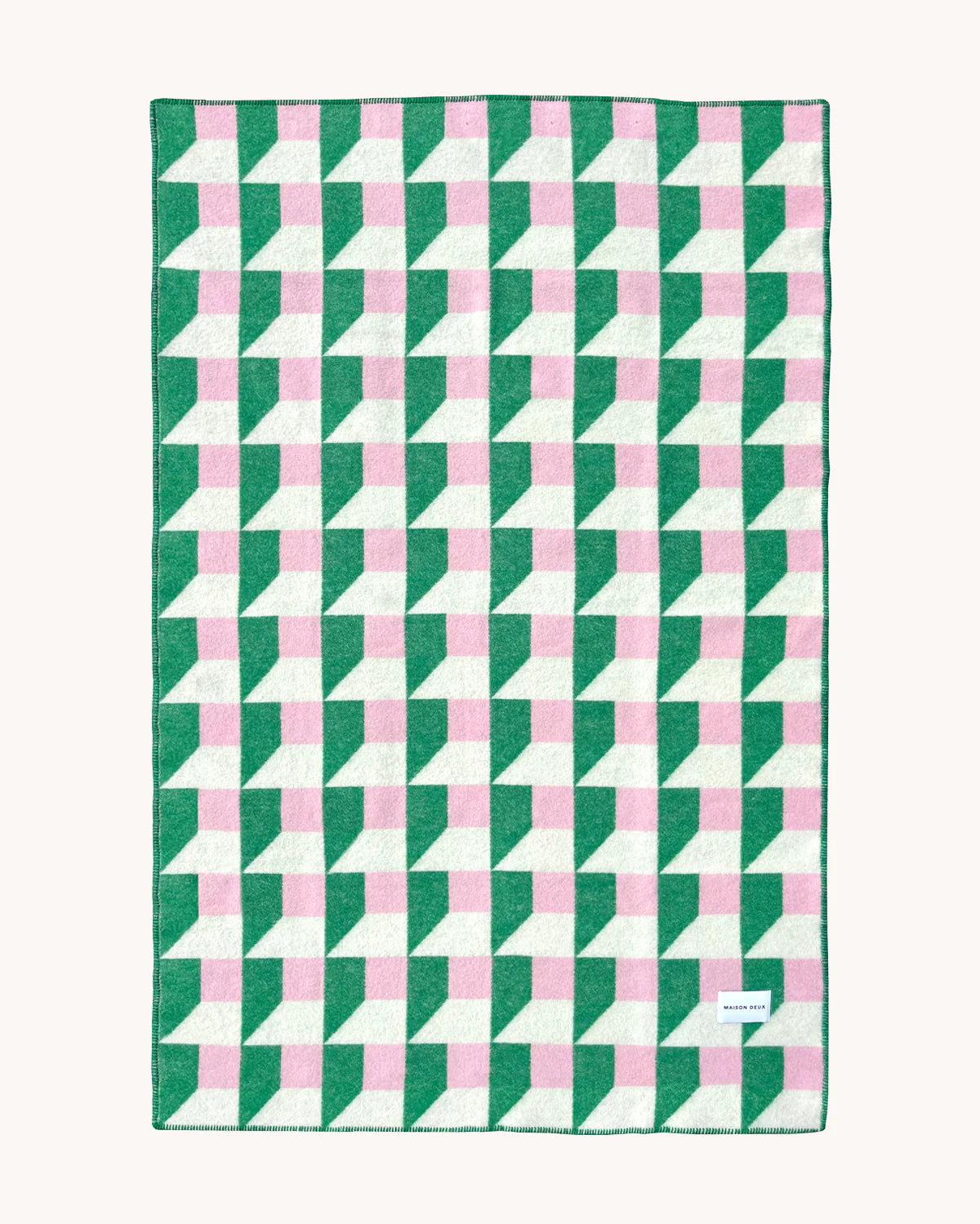 Cubics blanket, grass pink