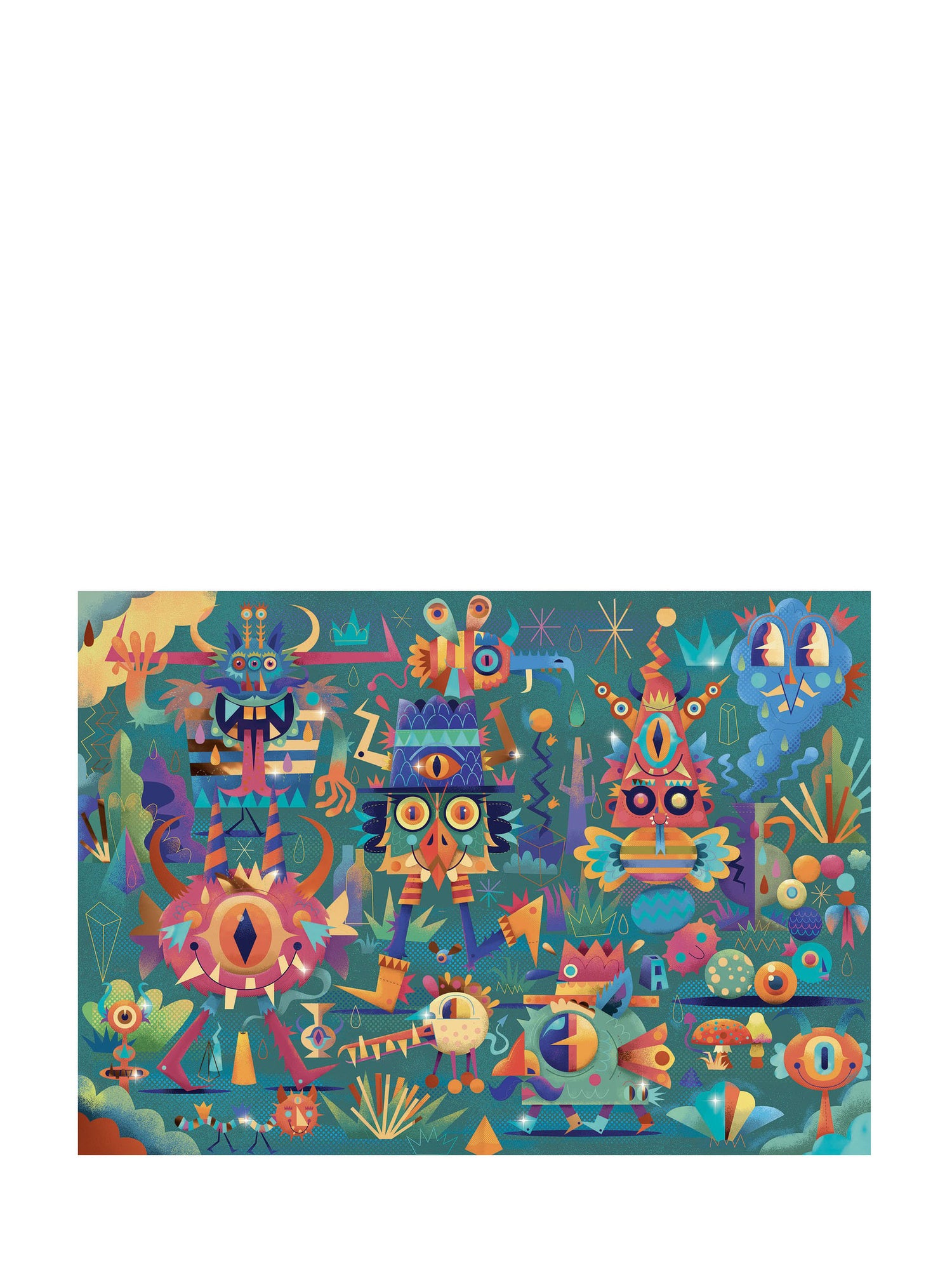 Monster party puzzle, 50 pieces