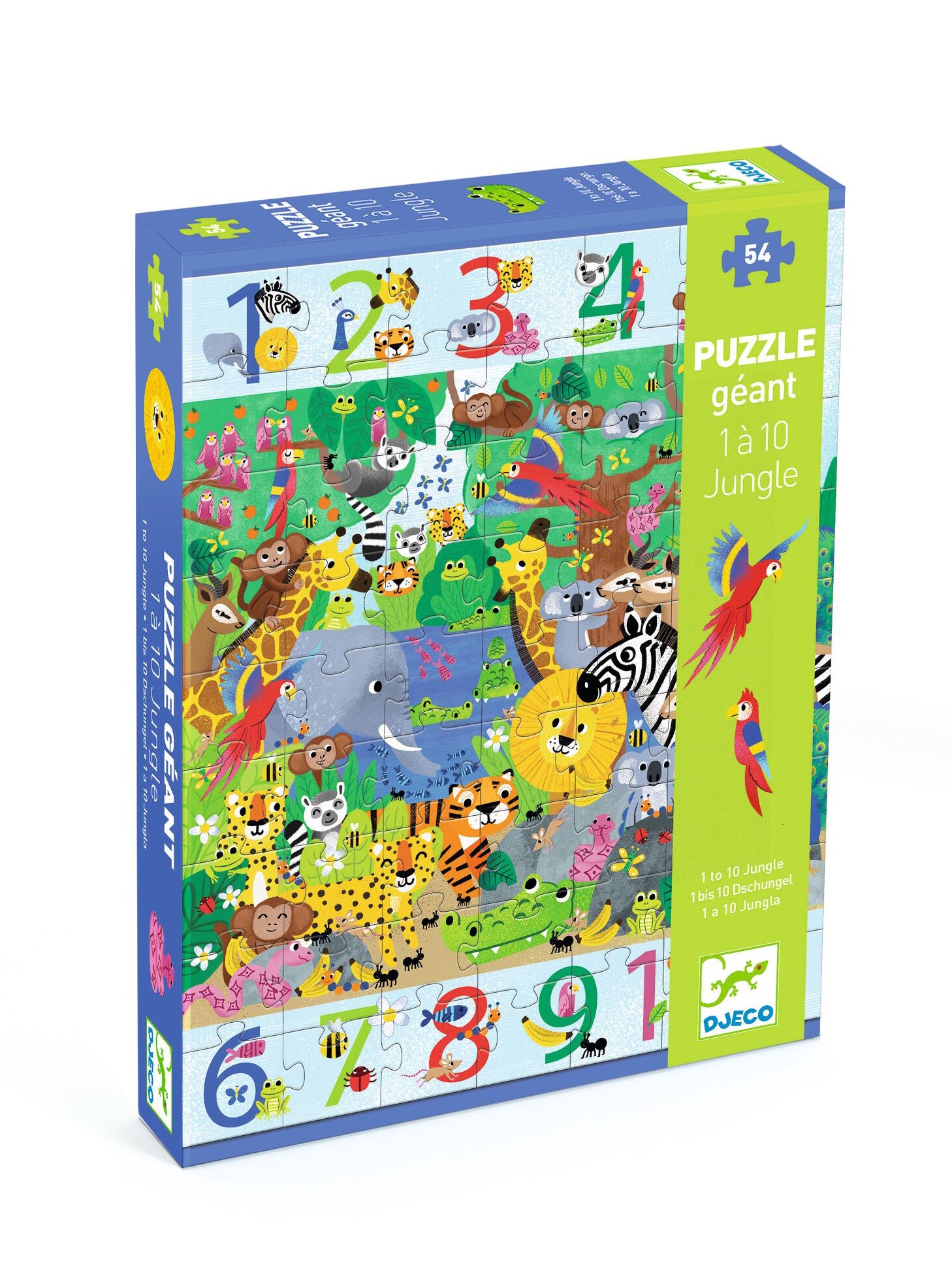 Giant puzzle with numbers, 54 pieces