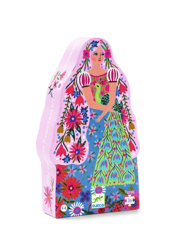 The princess and her peacock puzzle (36 pieces)