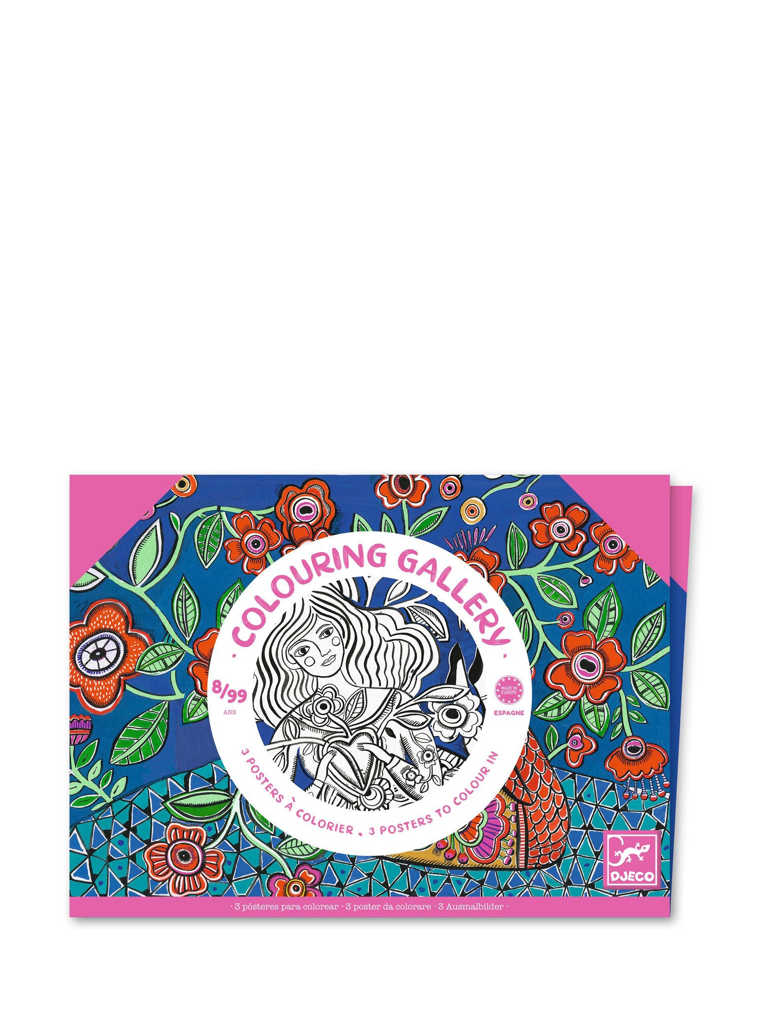 Blooms colouring posters (3 pcs)
