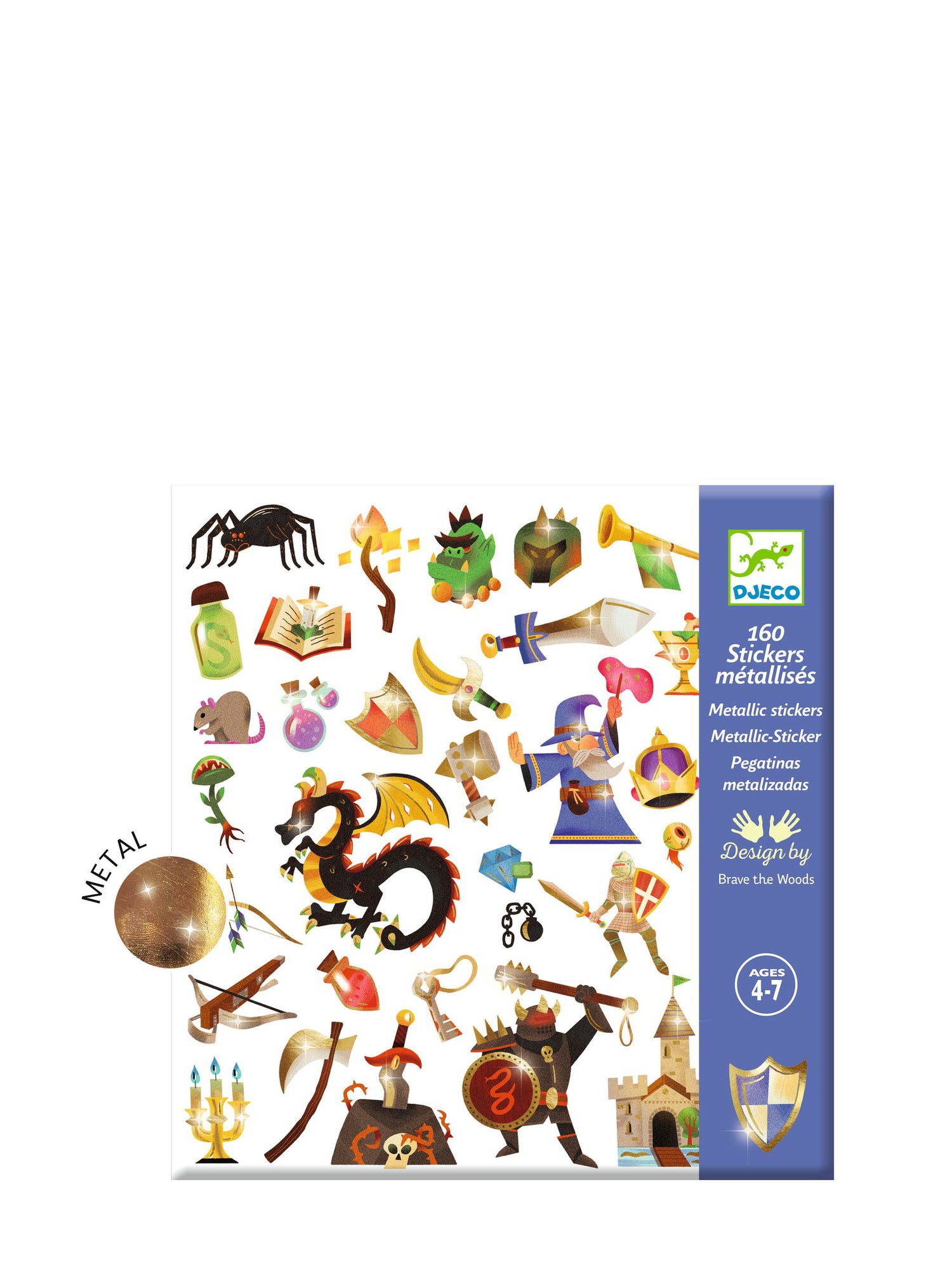 Medieval Fantasy stickers, 160pcs