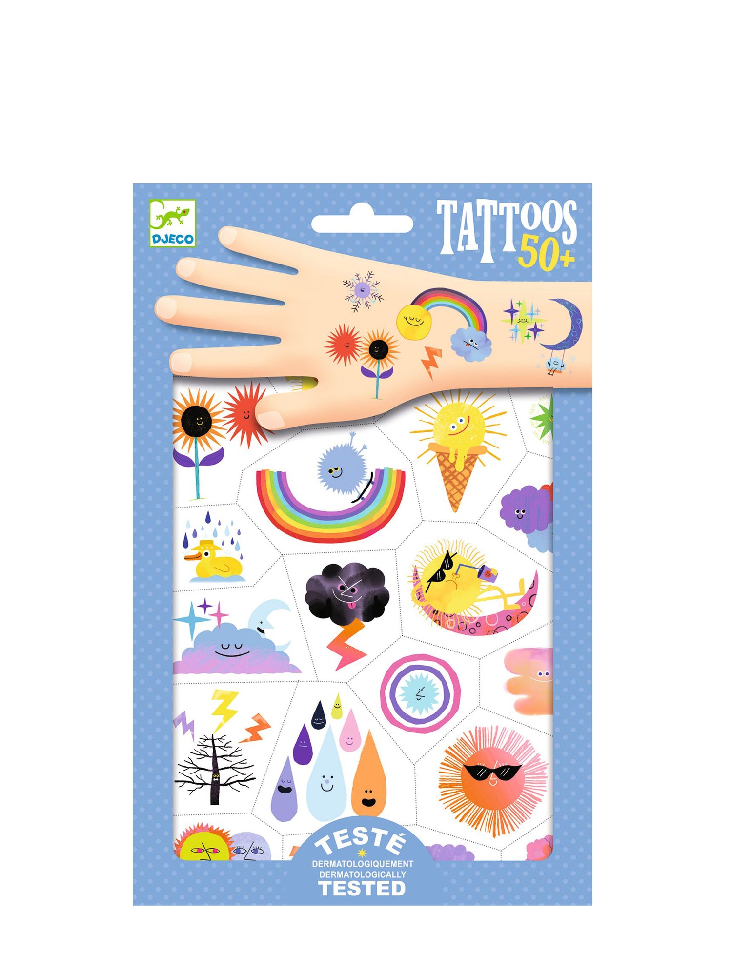 Play tattoo set 'Weather emojis'