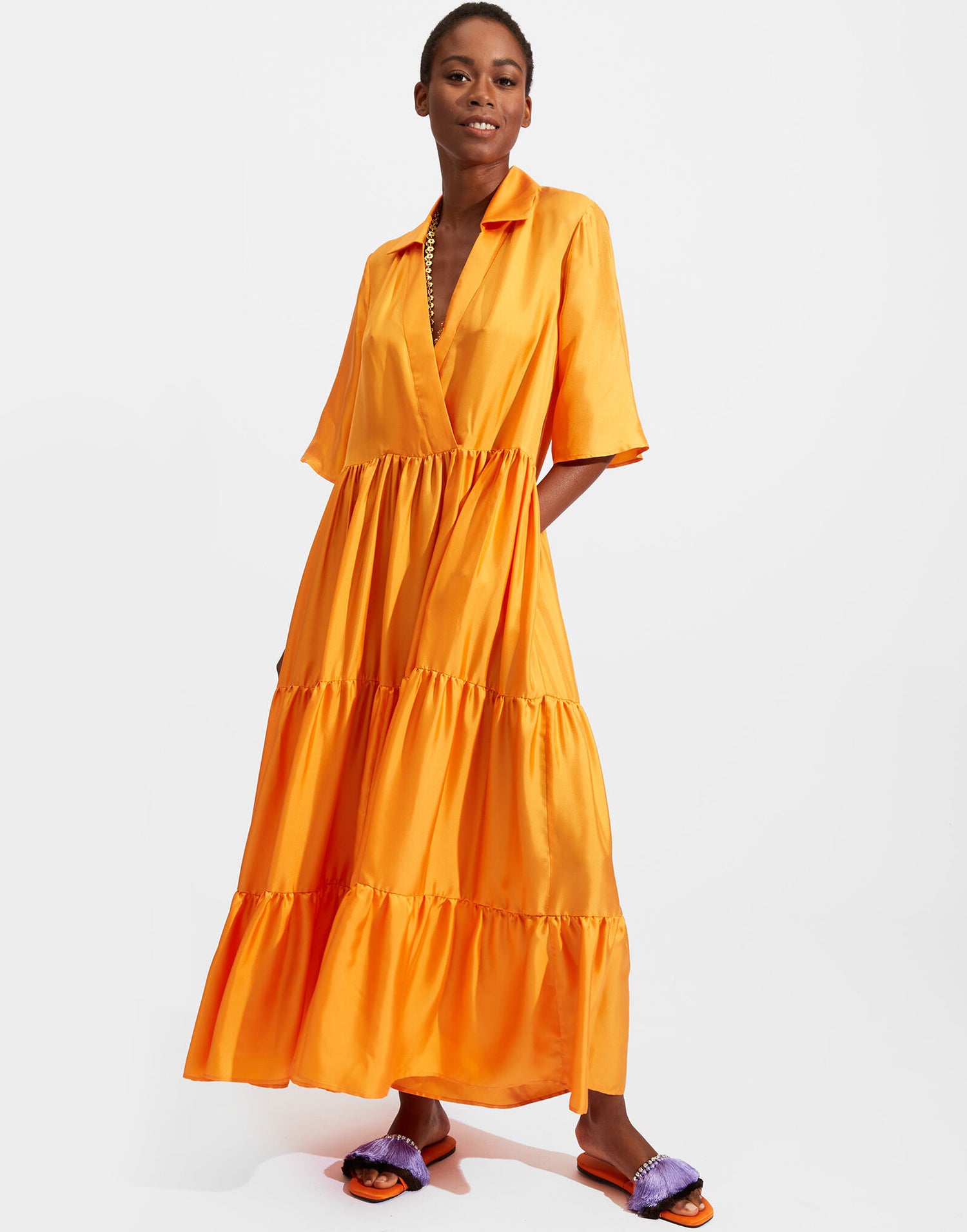 The J dress, orange