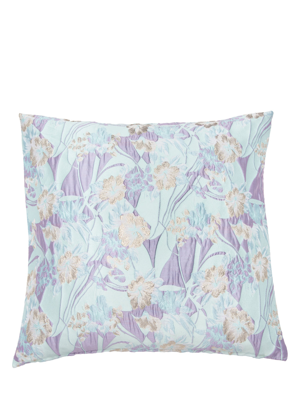 Floral cushion, light blue/lavender