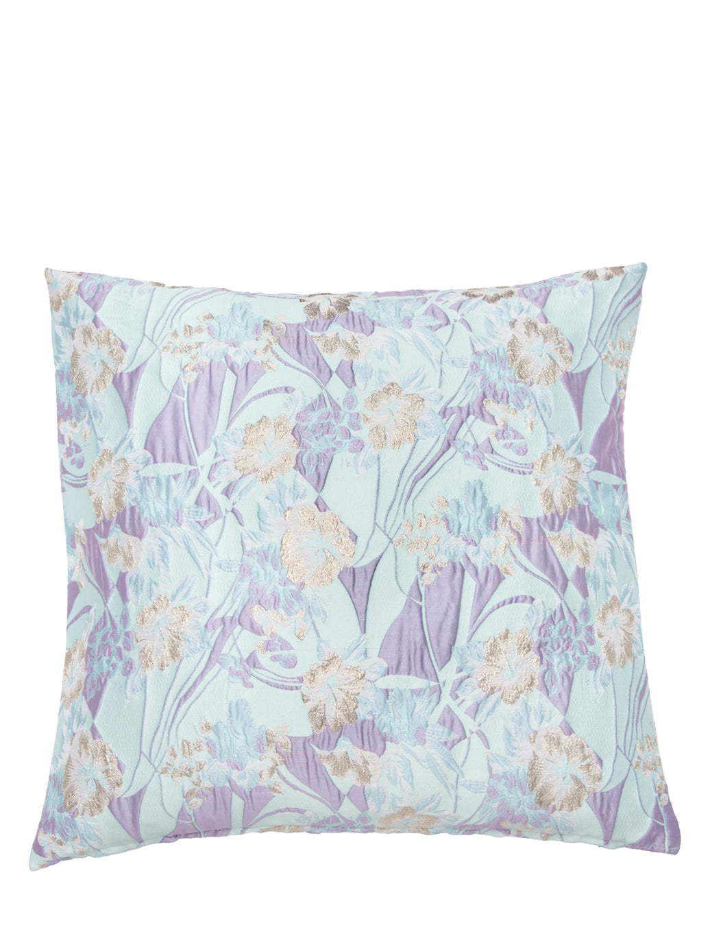 Floral cushion, light blue/lavender