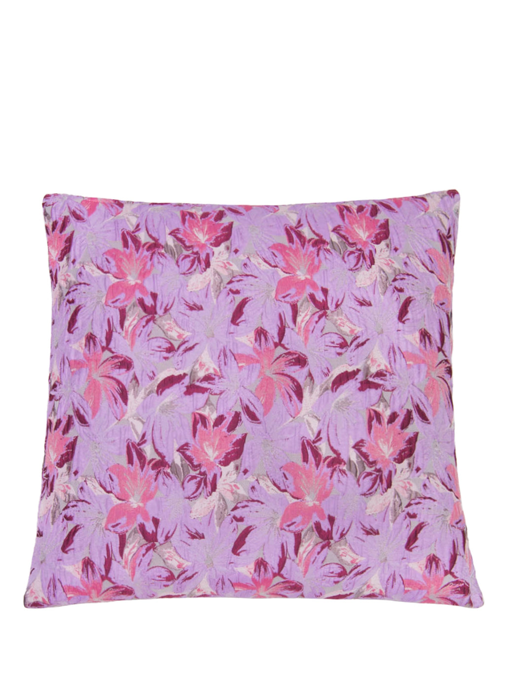 Flower jacquard cushion (50x50 cm), purple