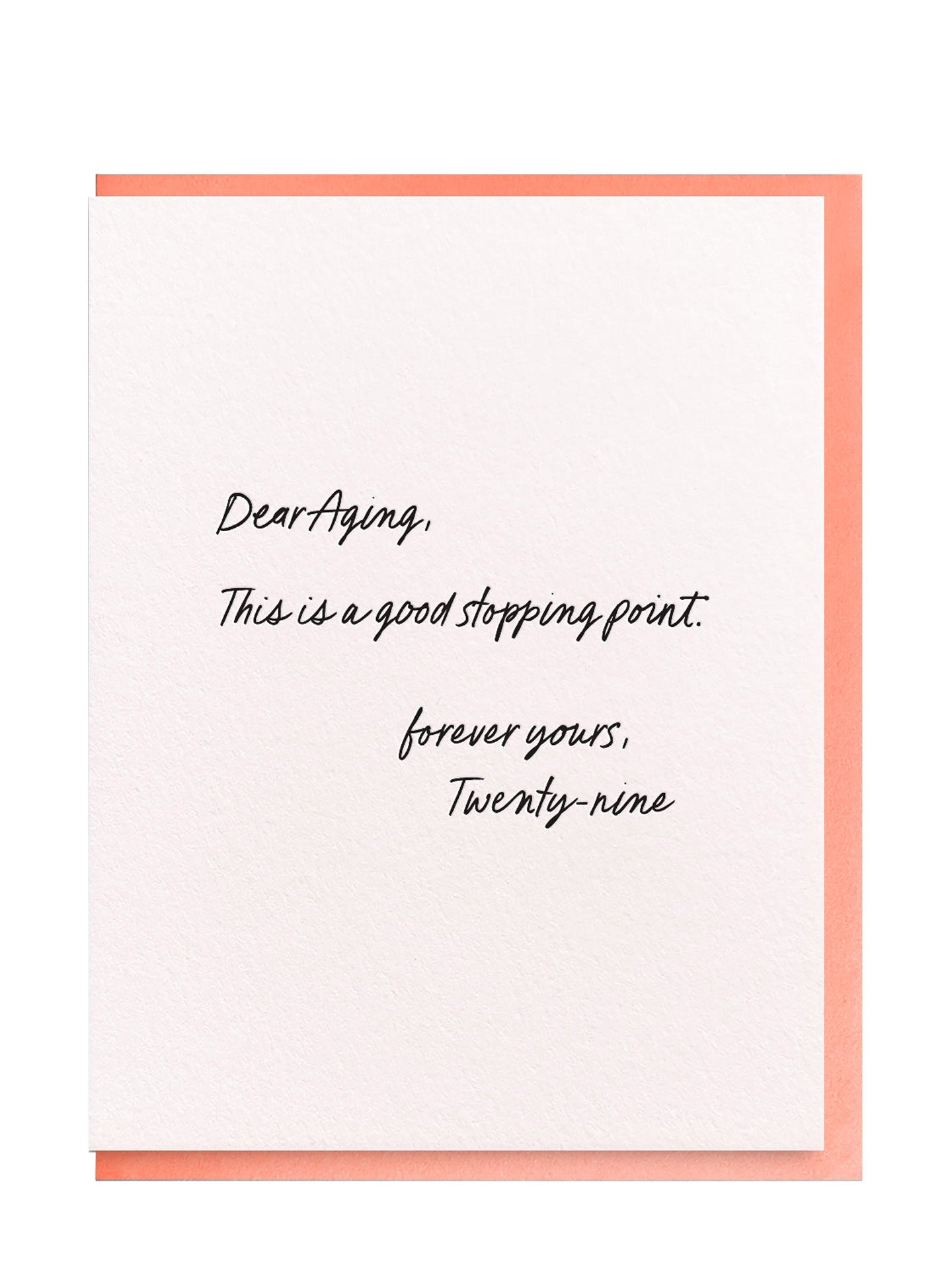 Dear aging birthday card