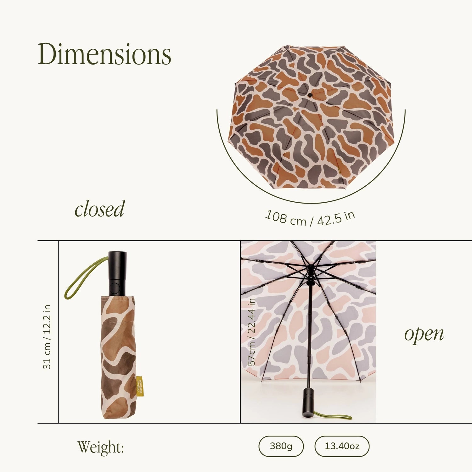 The Daily Umbrella, Ripples print, 3 colours