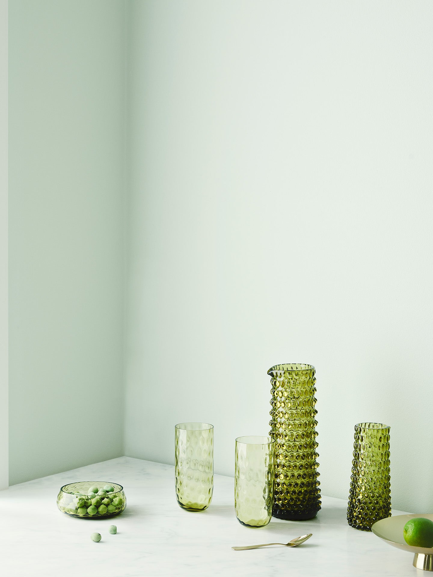 Danish Summer Milk Pitcher, olive green (35 cl)