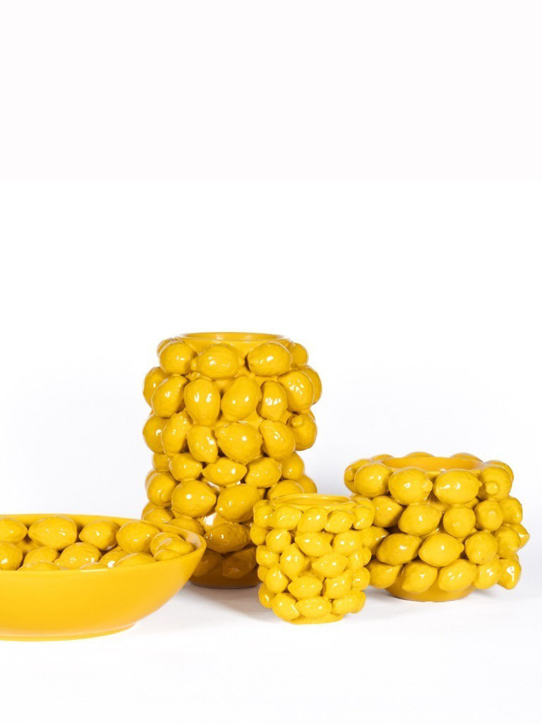 Pot with lemons, yellow (20x29cm)
