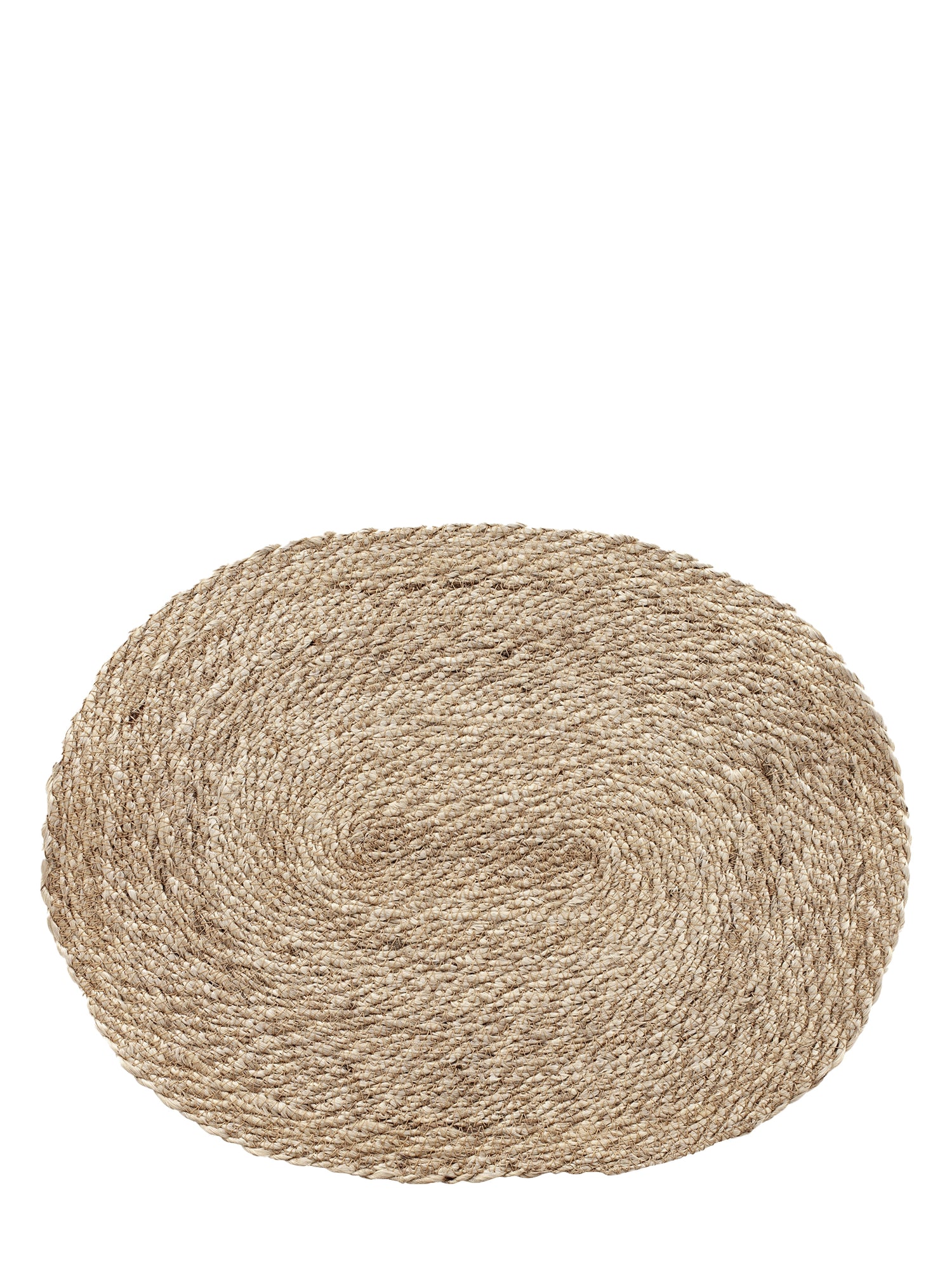 Oval twist placemat Elin, natural grey