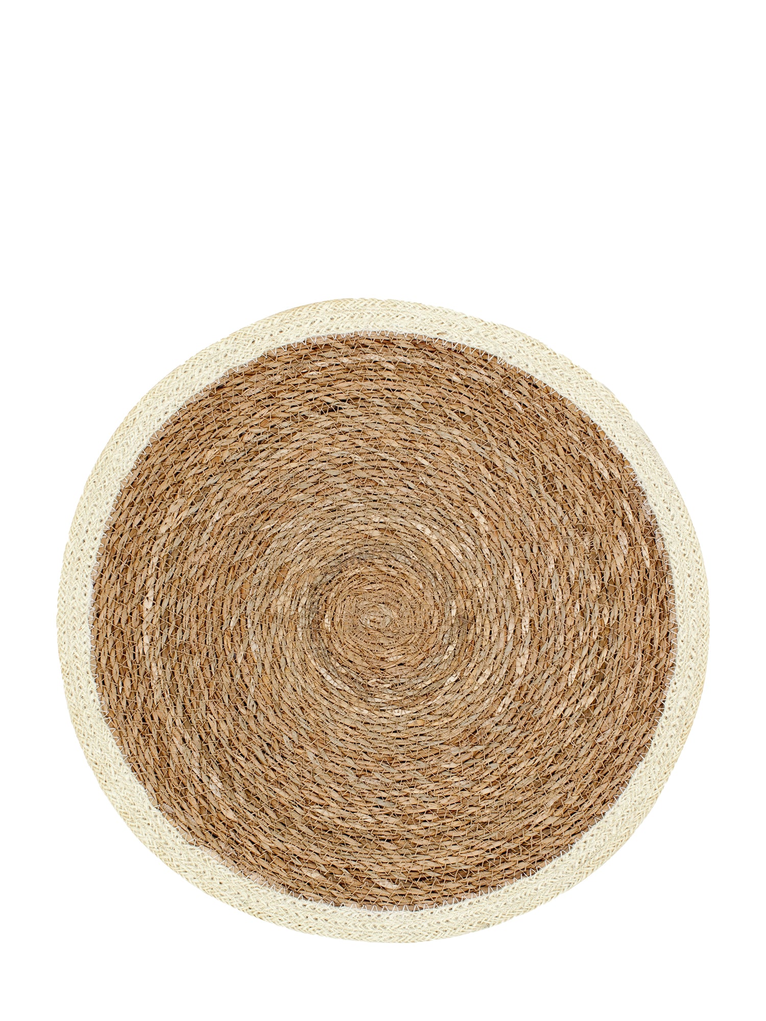 Round placemat Emil, ivory edge