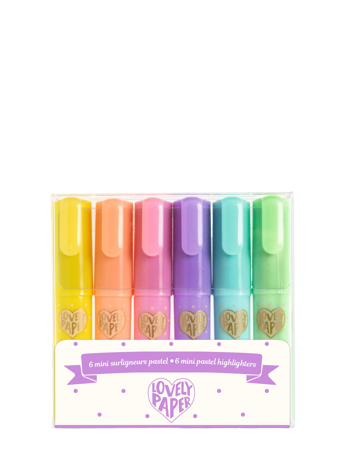 Set of pastel highlighters