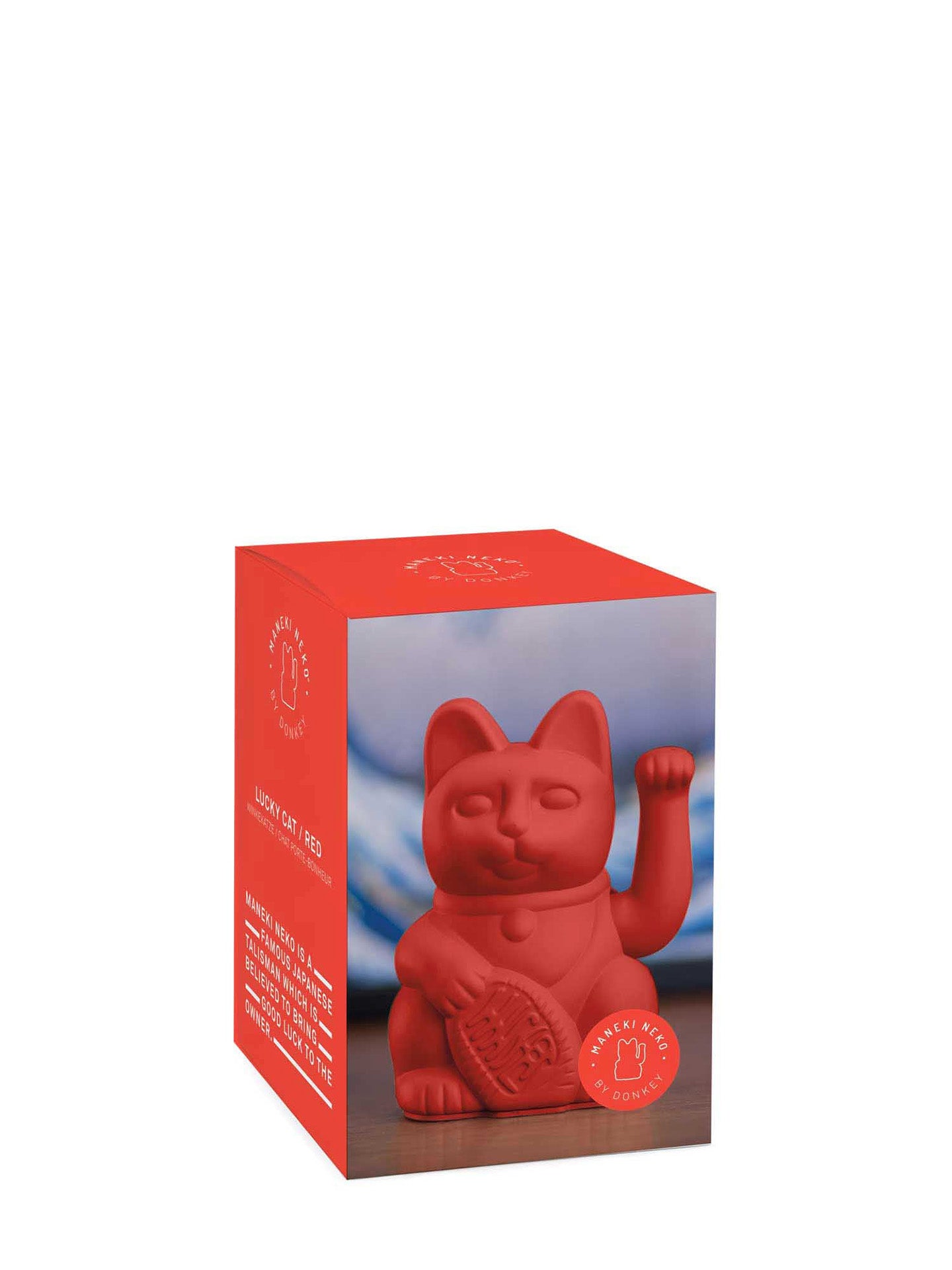 Waving Lucky Cat, Red (courage)