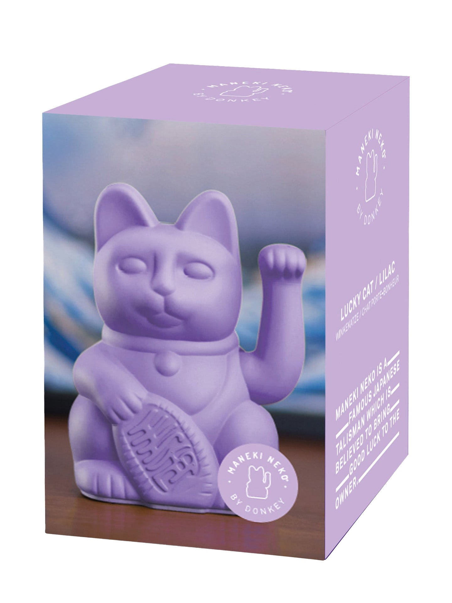 Waving Lucky Cat, Lilac (optimism)
