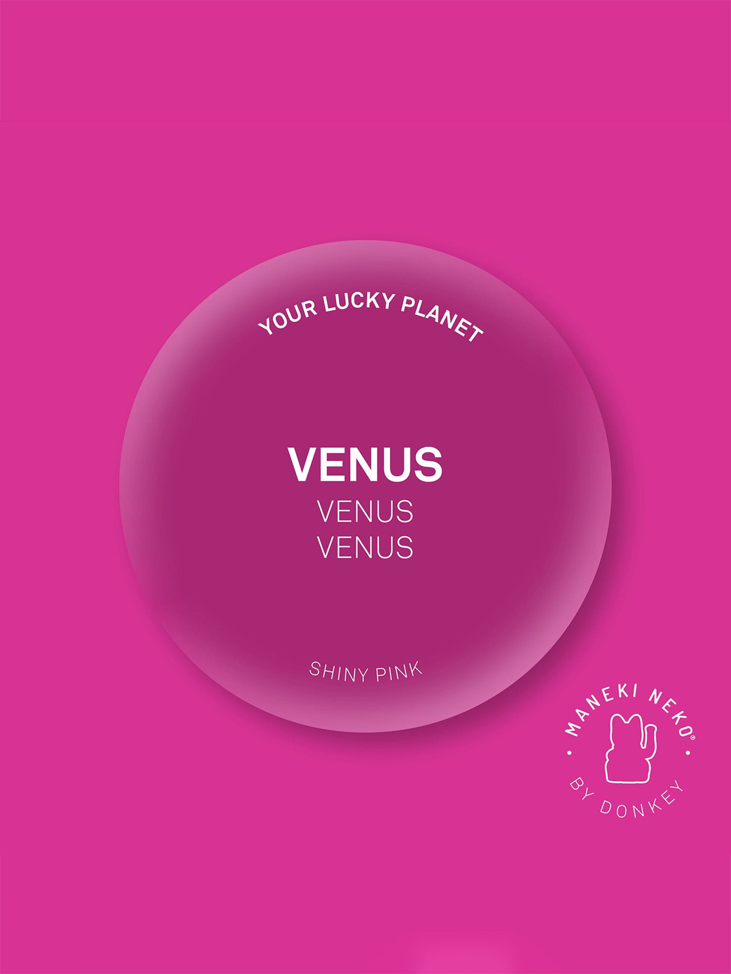 Waving Lucky Cat, Shiny Pink (venus)