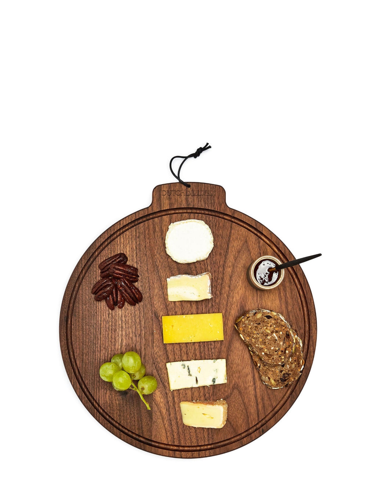 Round Walnut Breakfast board, Moon (Ø28 cm)