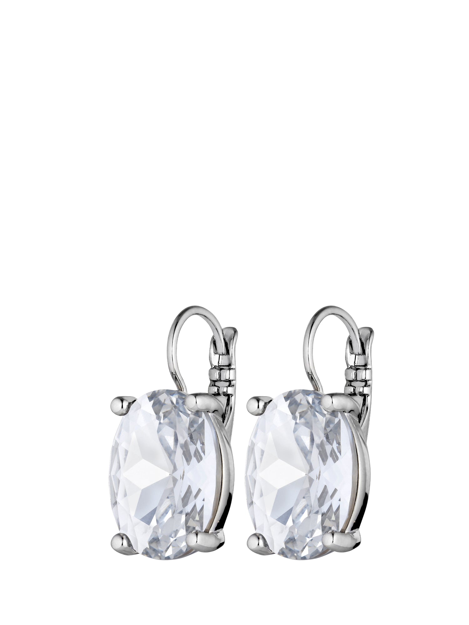 CHANTAL earrings, silver - clear crystal