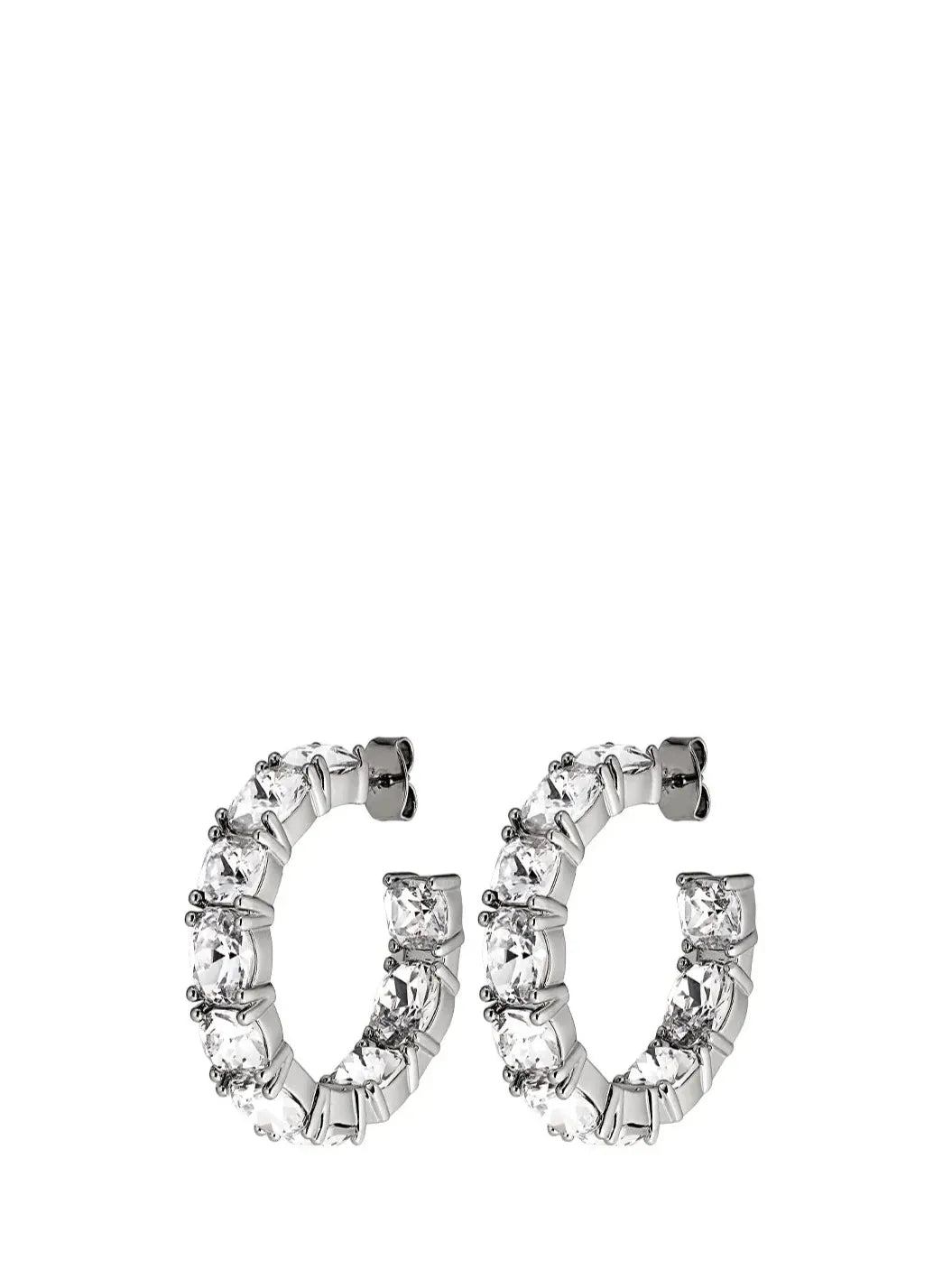 GRETIA earrings, silver-clear crystal