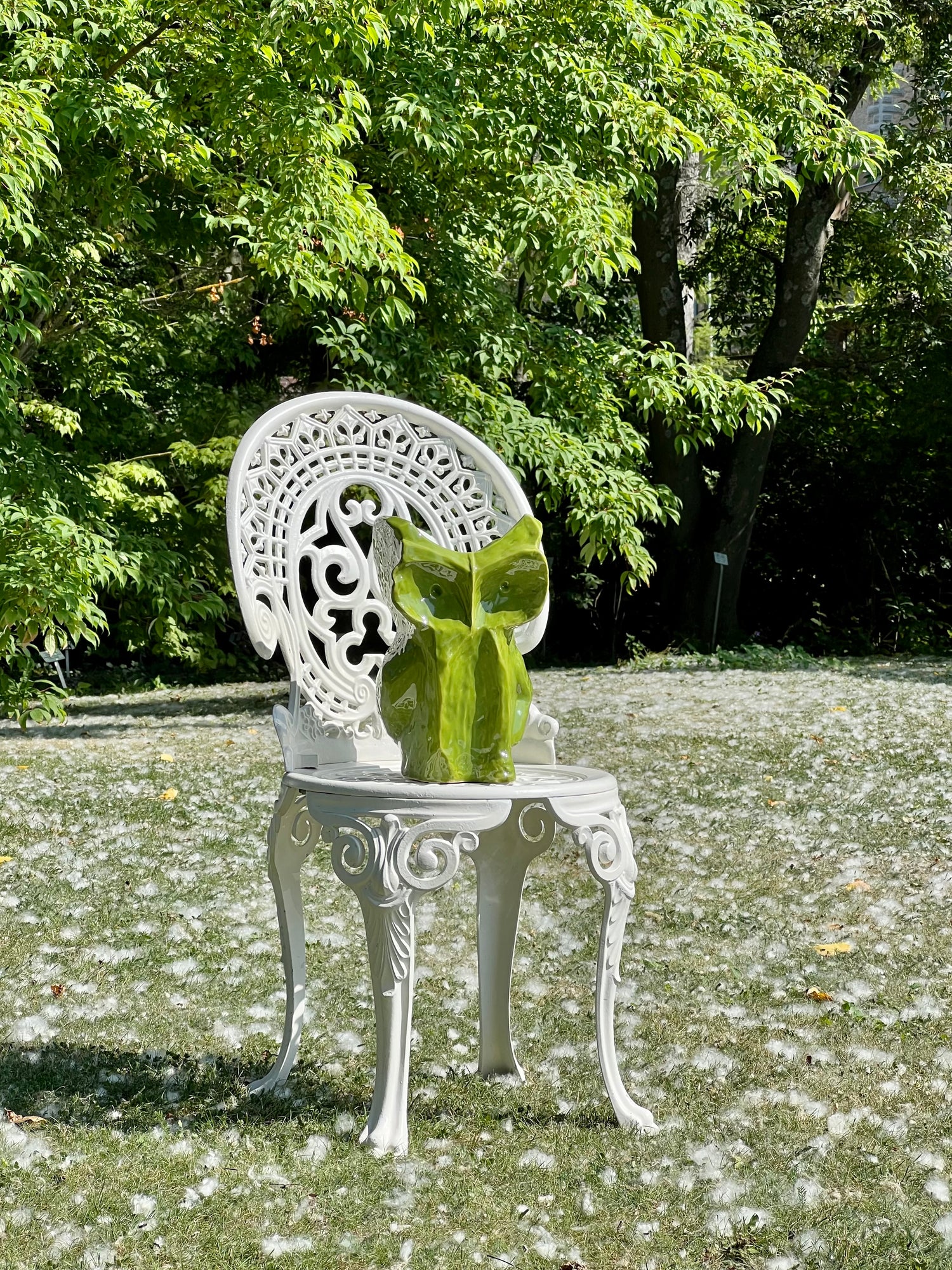 Owl Vase, Green
